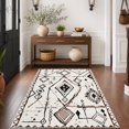 thumbnail image 2 of Fnova 5'x7' Boho Western Washable Rug, Low-Pile Aztec Non-Slip Area Rug Dining Carpet, Oeko-Tex Certified, Beige, 2 of 14