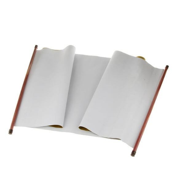Reusable Large 55x17inches Cloth Water Writing Fabric Chinese Scrolls Paper Blank with Frames for Sketching and Tracing