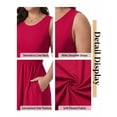 thumbnail image 3 of Cueply Plus Size Summer Dresses for Curvy Women Casual Sleeveless Crew Neck Loose Womens Midi Dresses, 3 of 10