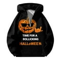 thumbnail image 3 of KHONTS Halloween Quarter Zip Hoodies for Men Funny Graphic Trick or Treat Pumpkin Hoodie Sweatshirt Long Sleeve Plus Size Pullovers Black L, 3 of 4