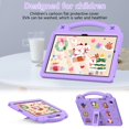thumbnail image 2 of Kids Case for Samsung Galaxy Tab A9 Plus 11.0" 2023 SM-X210/X215/X216 Tablet Case with Handle & Stand, EVA Foam DIY Cartoon Cute Pattern with Pencil Holder Shockproof Protective Cover, Lightpurple, 2 of 7