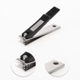 thumbnail image 3 of 1 Pc Cortauñas Plegable Pequeño Cubierta Negra para Mujeres y Hombres Tono Negro y Plata, 3 of 6