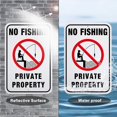 thumbnail image 3 of No Fishing Warning Sign 18x12 inches 40 Mil Aluminum Private Property Warning Notice Signs for Outdoor Use Reflective UV Protected Waterproof Fade Resistant, 3 of 7