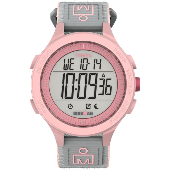 Timex Women's Ironman 42mm FastWrap Watch - Gray Strap Digital Dial Pink Case