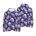 thumbnail image 6 of Bingfone cool flower Skull Men's Drawstring Hoodie Long Sleeve Pocket Sweatshirts-Medium, 6 of 6