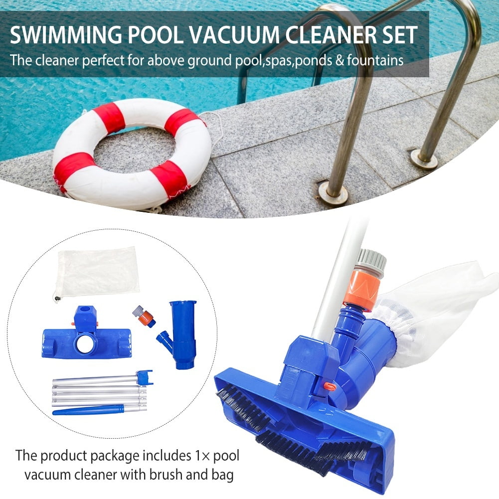 Portable Swimming Pool Vacuum Brush Jet Connector Detachable Cleaning