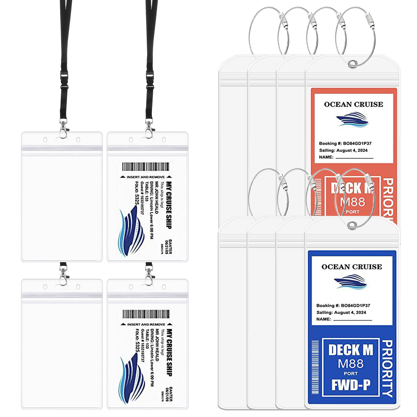 Prdigy 12-Piece Cruise Luggage Tag and ID Holder Set photo 4