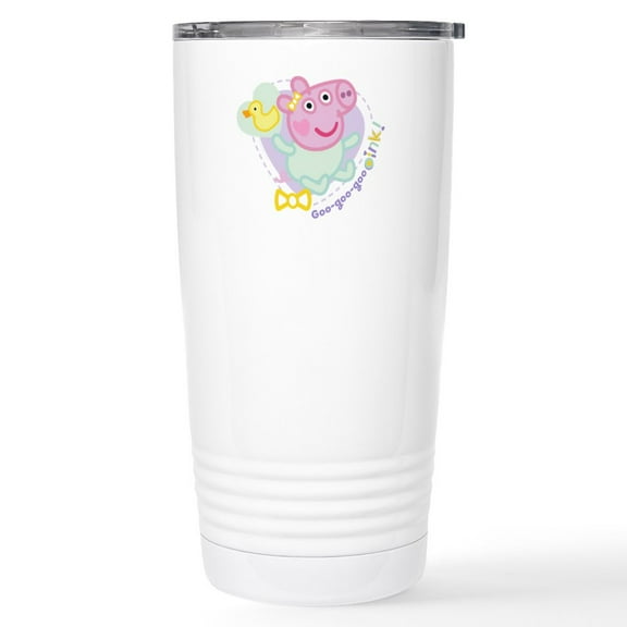 CafePress - Peppa Pig: Goo Goo Goo Oink! - Insulated Stainless Steel Travel Tumbler 20 oz.
