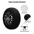 thumbnail image 2 of Sikiie Dachshund Dog PVC Leather Spare Tire Wheel Cover Spare Tire Cover, for Car Truck SUV Camper Trailer Universal Fit(14-17in)-17 inch, 2 of 6