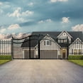 thumbnail image 4 of ALEKO Steel Dual Swing VIENNA Style 14' Driveway with Built-In Pedestrian Gate, 4 of 12