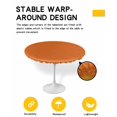 thumbnail image 2 of nqOlkjepod Orange Round Tablecloth, Fitted Table Cover with Elastic for 36"-44" Round Tables, Pure Orange Table Cloth Outdoor Indoor Dinning Party Waterproof Tablecloths, 2 of 6
