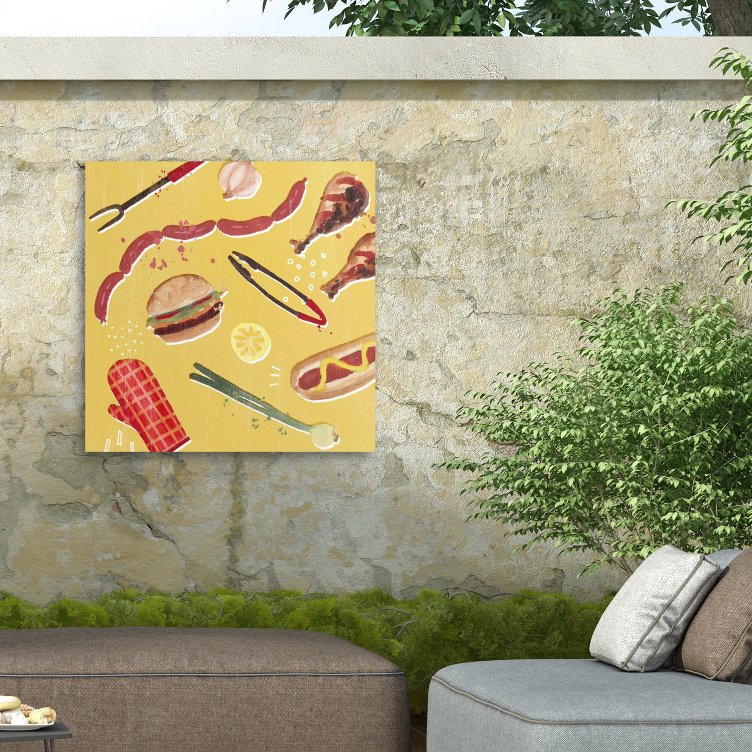 Victoria Borges 'Throw It On The Grill III' Outdoor Canvas 35x47
