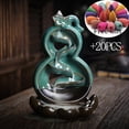 thumbnail image 1 of de cerámica, soporte de de reflujo, de té, quemador de en cascada, adorno de budismo, decoración para hogar, salón de Calabaza Macarena Incensario de incienso de reflujo, 1 of 7