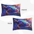 thumbnail image 2 of Lsque Starry Sky Turtle Pattern Pillow Case – Soft & Cozy Throw Pillow Cover, Hypoallergenic Cushion Case for Sleeping Women with Envelope Closure-16"x24", 2 of 6