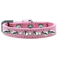 thumbnail image 5 of Pet and Dog Spike Collar, "Clear Crystals  Silver Spikes”, 5 of 8