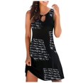 thumbnail image 2 of AMERTEER Robe Maxi Sans Manches Décontractée Mode Femme Imprimée Longueur Genou, 2 of 3