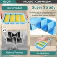 thumbnail image 6 of TINANA Silicone Freezer Tray with Lid 2 Pack, 1 Cup Freezing Food Molds, Make Perfect Soups, Extra Large Ice Cubes for Meal Prep, Sauces, Soups, Stews, Broths, Oven and Dishwasher Safe-Azure, 6 of 6