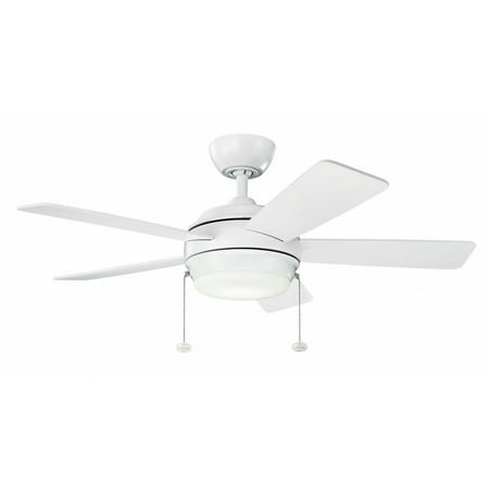 

Satin Black Ceiling Fan 42 inch with 5 Reversible Black/Silver Blades and Led Light-Matte White Finish Bailey Street Home 147-Bel-2011815