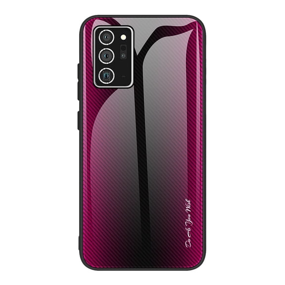 Galaxy Note 20 Case,  TPU+Tempered Glass Back Cover Shock-absoption Anti-scratch Wireless Charging Support Back Cover Case for Samsung Galaxy Note 20, Purple