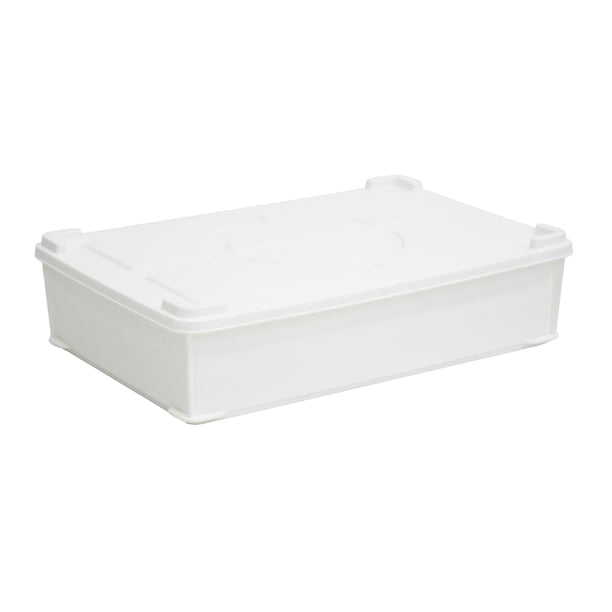 Caja multiusos para fermentar masa, bandeja de almacenamiento de alimentos de material HDPP para uso comercial y doméstico. Blanco grande