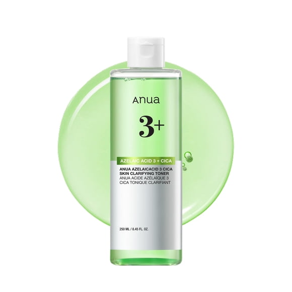 Tónico aclarador de piel Anua Azelaic Acid 3 CICA, cuidado calmante y clarificante, con ácido salicílico y ácido azelaico, cuidado de sebo e imperfecciones, apto para piel sensible, cuidado de la piel