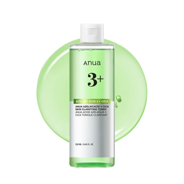 Tónico aclarador de piel Anua Azelaic Acid 3 CICA, cuidado calmante y clarificante, con ácido salicílico y ácido azelaico, cuidado de sebo e imperfecciones, apto para piel sensible, cuidado de la piel