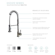Laguna Brass 1151TB Single Handle Spring Pull-Down Kitchen Faucet Oil Rubbed Bronze Finish