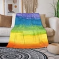thumbnail image 2 of Women''s Rainbow Throw Blankets Plush Blanket Soft Worm Sherpa Fleece Blanket Adults for Kid Crib Couch Chair Living Room Travel(50"x60",Rainbow), 2 of 6