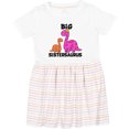 thumbnail image 3 of Inktastic Big Sistersaurus with Cute Sibling Dinosaurs Girls Toddler Dress, 3 of 5