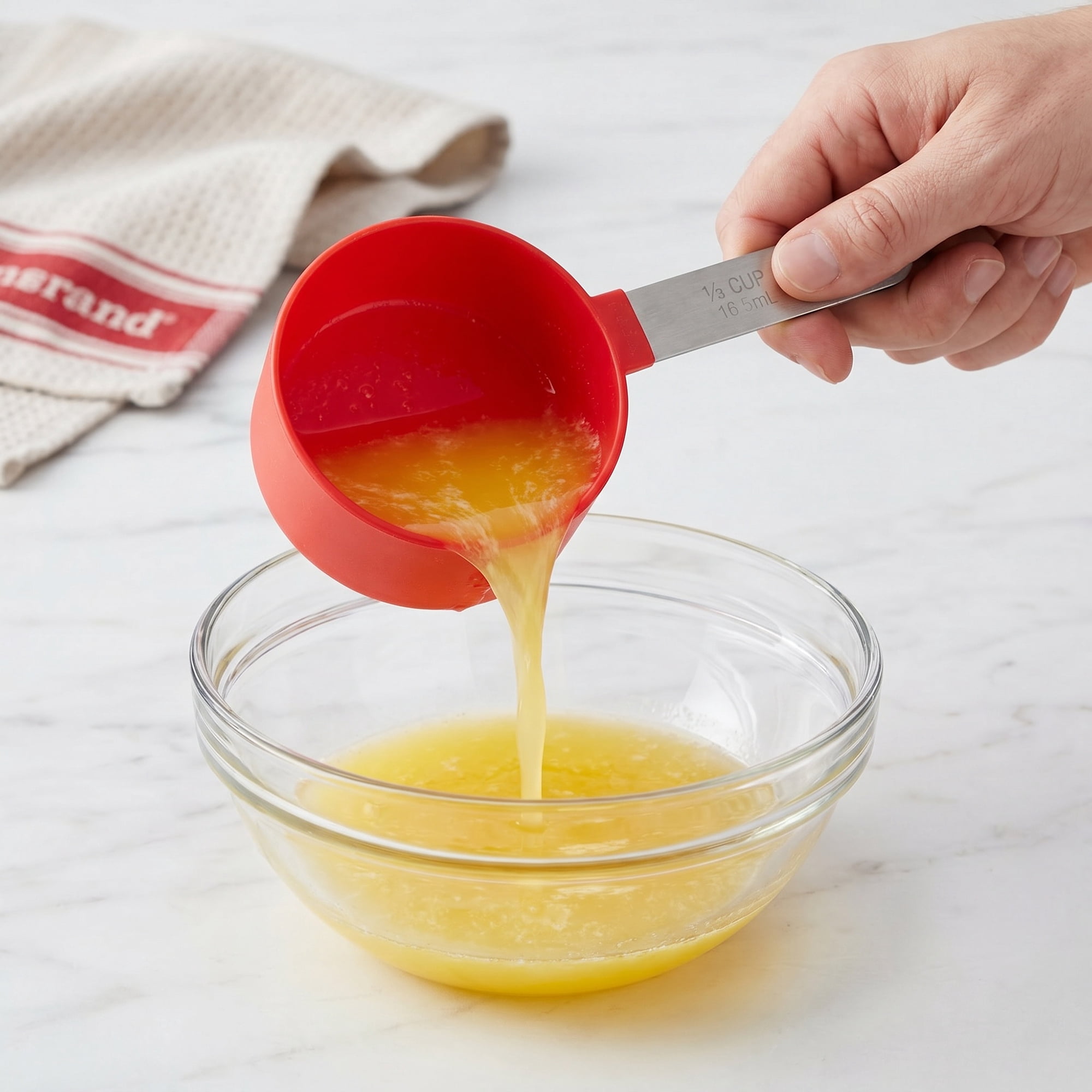 Unique Bargains Affordable Plastic Measuring Spoons Set for Kitchens or RVs Red 4Pcs
