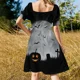 thumbnail image 5 of Vestido sin mangas de calabaza iluminada por la luna, ropa de mujer, vestido de tendencia, vestidos de mujer elegantes de verano, vestidos de mujer en oferta, vestidos de mujer, vestido, 5 of 7