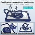 thumbnail image 5 of Dteck Clear Case for Apple iPad Pro 11-Inch (M4) 2024, Durable Lightweight Slim Case with Built-in 360 Degree Rotating Kickstand/Handle, Shockproof Protective Cute Hard Back Cover Case, Darkblue, 5 of 6