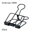 thumbnail image 1 of stanreset 1/2/3 20 Pieces Metal Paper Clip Anti-rust Unfading Solid Color Replacement Home Office File Examination Papers Clips Black 19mm 1 Pc, 1 of 6