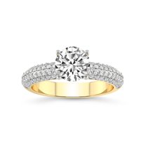 2 Carat IGI Certified Round Shape Lab Grown Diamond Engagement Ring | 14K Yellow Gold | Casimer Secret Halo Lab Diamond Ring | FG-VS1-VS2 Quality Friendly Diamonds