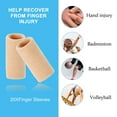 thumbnail image 2 of 20Pcs Finger Compression Sleeves Support, Finger Sleeve Protectors Cots Thumb Brace for Trigger Finger Arthritis Swelling Basketball Sport, Breathable Elastic Pain Relief, 2 of 5