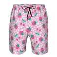 thumbnail image 4 of Kdxio Cherry Strawberry Pattern Mens Casual Shorts - Drawstring Summer Beach Sports Shorts for Men, 4 of 9
