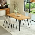 thumbnail image 3 of Homy Casa Upholstered Dining Chairs for Kitchen & Dining Room, Metal Legs, Set of 4, Beige, 3 of 11