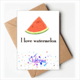 thumbnail image 1 of Love Summer Fruit Watermalon Welcome Back Greeting Cards Envelopes Blank, 1 of 3