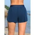 thumbnail image 5 of Asoul Womens Elastic Waisted Swim Bottoms High Split Board Shorts Bikini Beach Shorts with Pockets, 5 of 6