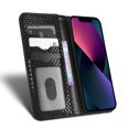 thumbnail image 3 of Dteck for iPhone 14 Plus Flip Leather Wallet Case with Card Slots Magnetic Kickstand Function Stylish Grid Pattern Shockproof Folding Case for iPhone 14 Plus,Black, 3 of 8