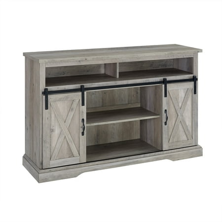 52 Rustic Farmhouse Sliding Barn Door Highboy Tv Stand Grey Wash 52 Rustic Farmhouse Sliding Barn Door Highboy Tv Stand Grey Wash Com