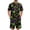 Black, variant on Men Halloween 2 Piece Set Bat Spiderweb Round Neck Funny T Shirts and Ghost Skeleton Bermuda Horror Shorts, M