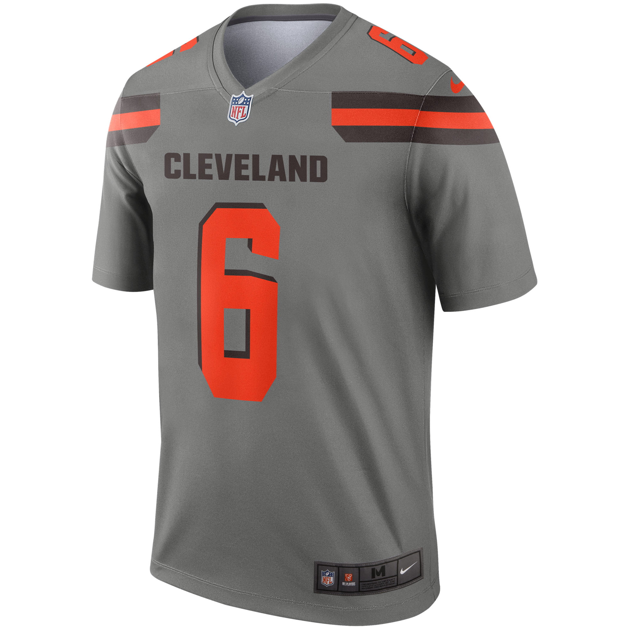 سيراميد Men's Cleveland Browns Custom Gray Inverted Legend Jersey كرتون توم وجيري