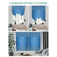 thumbnail image 4 of Modern Blue Tie Up Curtains for Windows 45 Inch Length Balloon Curtains Kitchen Adjustable Balloon Window Shade Abstract Diamond Luxury Gradient Tie Up Valance Bathroom Curtain Window 34"x45", 4 of 6