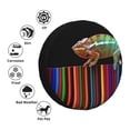 thumbnail image 4 of Sikiie Chameleon Panther On Colored Pencils PVC Leather Spare Tire Wheel Cover Spare Tire Cover, for Car Truck SUV Camper Trailer Universal Fit(14-17in)-14 inch, 4 of 6