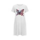 thumbnail image 5 of Camisón corto de talla grande para mujer, camisón de manga corta con estampado de pecho a la moda, camisón para mujer, 5 of 7