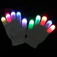 thumbnail image 2 of Hossen® White Raver Gloves, 6 Modes, Multicolor, Red+green+blue LED Lights in Each Fingertip, Small, 2 of 8