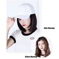 thumbnail image 4 of Baseball Cap With Hair Extensions Straight Short Bob Hairstyle Adjustable Removable Wig Hat 7.9inch For Woman Girl, 4 of 5