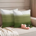 thumbnail image 2 of Sage Green Ombre Outdoor Waterproof Pillow Covers, Modern Abstract Art Texture Decorative Square Throw Pillowcase Sofa Cushion Sham for Patio/Couch/Chair, 16"x16" 2 Pack, 2 of 8