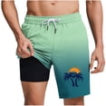 thumbnail image 1 of Pantalones Cortos Casuales para Hombre Imprimir con Bolsillos Pantalones de Playa de Cintura Elástica, Pantalones Cortos de Cintura Elástica para Hombre, 1 of 5